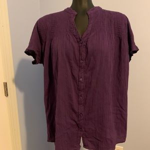 🦄3/$30 Purple cotton blouse